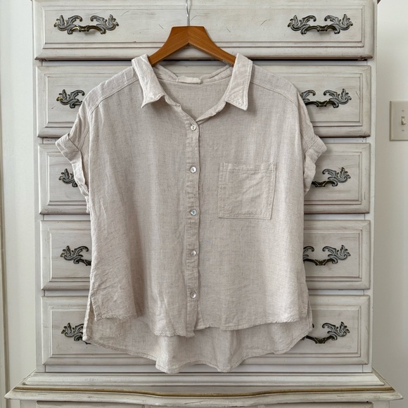 Altar'd State Cream Button-Up Top - Picture 2 of 5